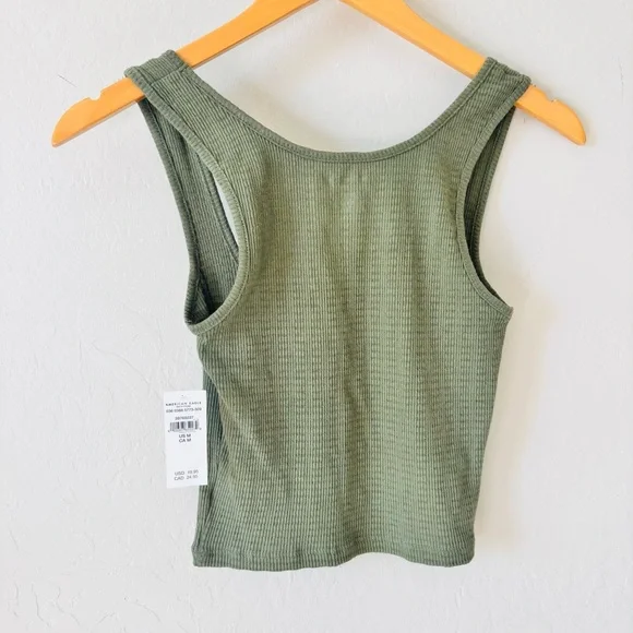 American Eagle Outfitters Dark Green corset tank - Picture 6 of 8